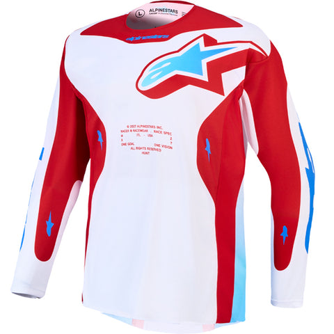Alpinestars Racer Hunt Jersey White Fire Red UCLA Blue