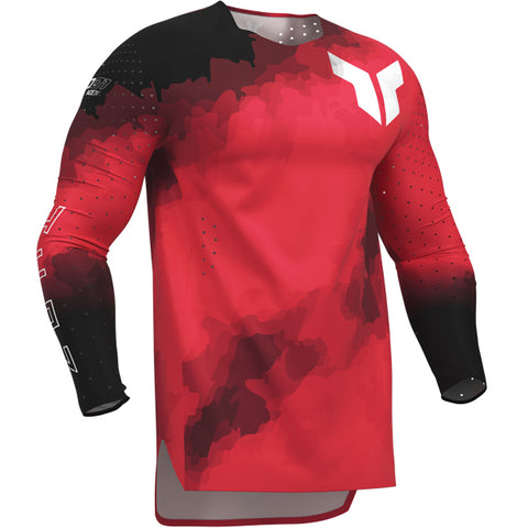 Thor Sportmode Carbon Black Red Jersey