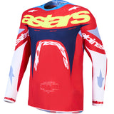 Alpinestars Supertech Dyna Jersey Fire Red White Navy Blue