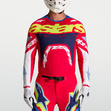 Alpinestars Supertech Dyna Jersey Fire Red White Navy Blue