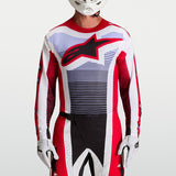 Alpinestars Techstar Maven Jersey Fire Red White Lavender Black