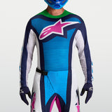 Alpinestars Techstar Maven White Blithe Blue Green Fluo Kit Combo
