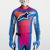 Alpinestars Techstar Maven Jersey White Hot Coral Blithe Blue