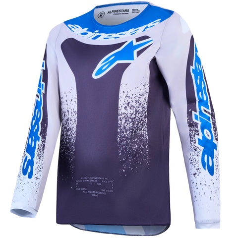 Alpinestars Youth Fluid Drag Jersey Greystone Light Lilac UCLA Blue