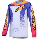 Alpinestars Youth Fluid Drag Jersey Light Lilac Blue Iris Gold