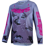 Alpinestars Youth Fluid Lone Jersey Grey Camo Purple