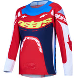 Alpinestars Youth SuperTech Dyna Jersey Fire Red White Navy Blue
