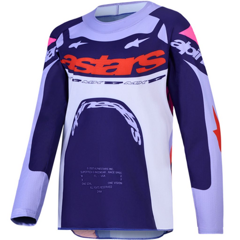 Alpinestars Youth SuperTech Dyna Jersey Violet Deep Purple Pink Fluo