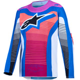 Alpinestars Youth SuperTech Maven Jersey White Hot Coral Blithe Blue