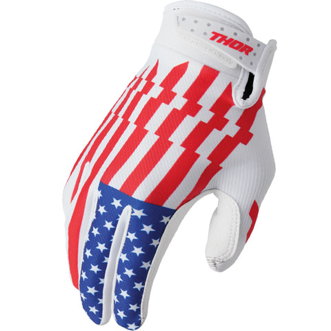 Thor Kids Launchmode Patriot Gloves Red White Blue