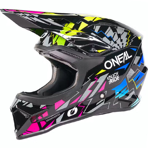 ONeal 1 Series Kids Motocross Helmet Stixx Black Multi