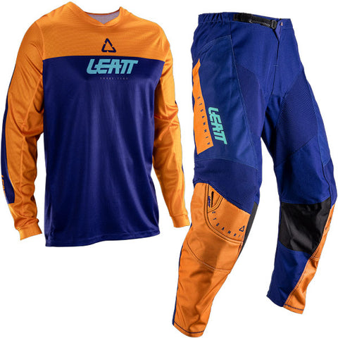 2026 Leatt 3.5 Youth Pant and Jersey Kit Combo Orange