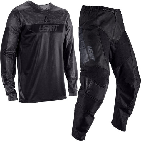 2026 Leatt 3.5 Youth Pant and Jersey Kit Combo Stealth Black