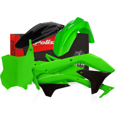 Polisport Kawasaki Plastic Kit Green Black