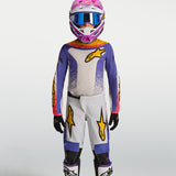 Alpinestars Youth Fluid Drag Light Lilac Blue Iris Gold Kit Combo