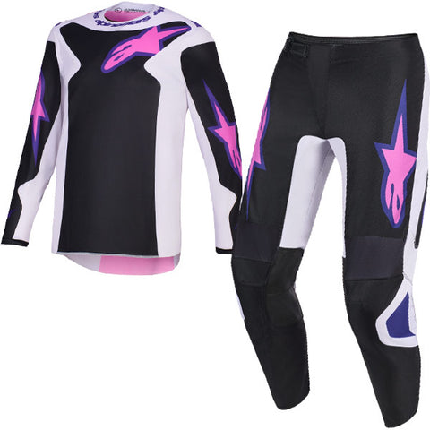 2026 Alpinestars Fluid Grid Kids Kit Combo - Black Light Gray Purple