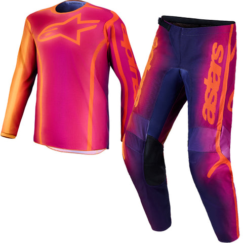 Alpinestars Fluid Kepler Dark Purple Orange Kit Combo