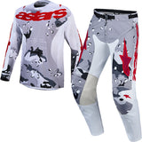Alpinestars Racer Air Jersey Lone Grey Camo White Fire Red