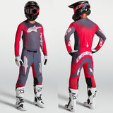 Alpinestars Supertech Hiten AFD Jersey Greystone Red Fluo Light Lilac