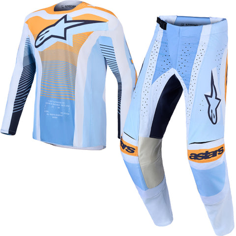 Alpinestars Techstar Maven Dust Blue Tangerine Black Kit Combo