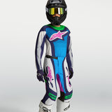 Alpinestars Youth SuperTech Maven White Blithe Blue Green Fluo Kit Combo