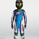 Alpinestars Youth SuperTech Maven White Blithe Blue Green Fluo Kit Combo