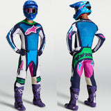 Alpinestars Techstar Maven Jersey White Blithe Blue Green Fluo