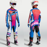 Alpinestars Techstar Maven Jersey White Hot Coral Blithe Blue