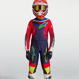 Alpinestars Youth Fluid Drag Blue Navy Fire Red White Kit Combo
