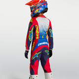Alpinestars Youth Fluid Drag Blue Navy Fire Red White Kit Combo