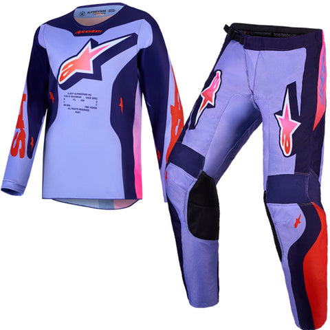 Alpinestars Youth Fluid Hunt Light Violet Deep Purple Pink Kit Combo