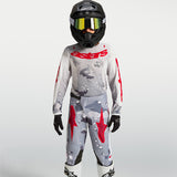 Alpinestars Youth Fluid Lone Pant Grey Camo White Fire Red