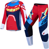Alpinestars Youth SuperTech Dyna Fire Red White Navy Blue Kit Combo