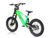 REVVI 18" ELECTRIC KIDS BIKE - GREEN