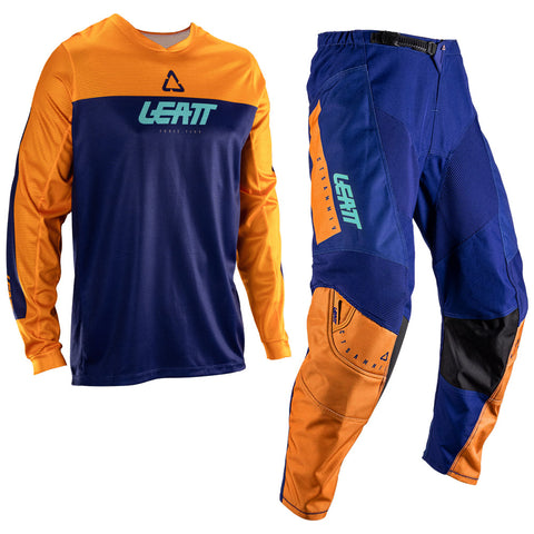 2026 Leatt 3.5 Youth Pant and Jersey Kit Combo Orange