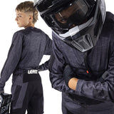 2026 Leatt 3.5 Kids Mini Pant and Jersey Kit Combo Stealth Black Grey