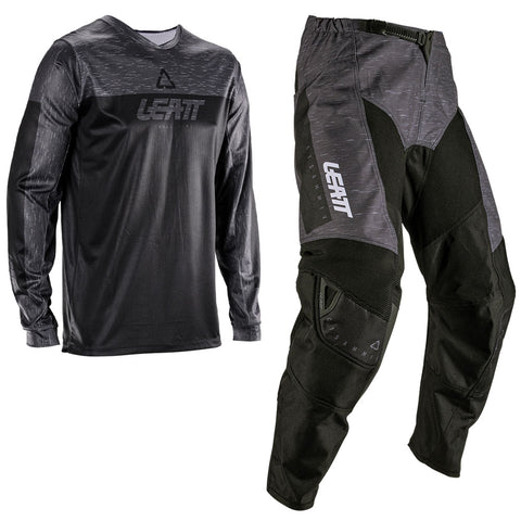 2026 Leatt 3.5 Youth Pant and Jersey Kit Combo Stealth Black