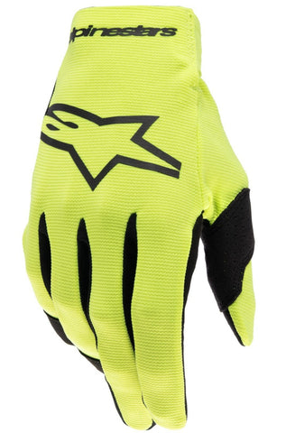 Alpinestars Youth Radar Gloves Yellow Fluo Black