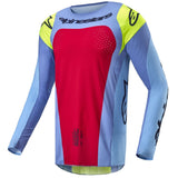 2024 Alpinestars Techstar Ocuri Jersey Light Blue/Yellow Fluo/Red Berry