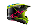 Alpinestars Helmet Supertech SM10 Unite Yellow Fluo Black Diva Pink Glossy