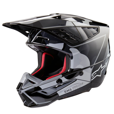 Alpinestars Helmet SM5 Rover Black Silver Glossy