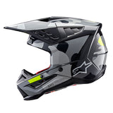 Alpinestars Helmet SM5 Rover Dark Gray Yellow Fluo Glossy