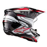 Alpinestars Helmet SM5 Action Black White Bright Red Glossy
