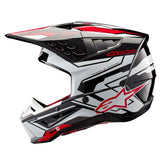 Alpinestars Helmet SM5 Action Black White Bright Red Glossy