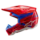 Alpinestars Helmet SM5 Action Bright Red Blue Glossy