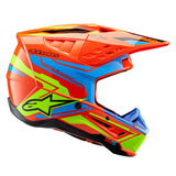 Alpinestars Helmet SM5 Action Orange Fluo Cyan Yellow Fluo Glossy
