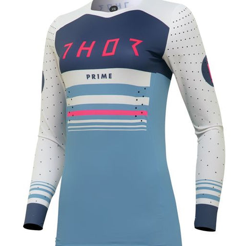 Thor Women's Prime Jersey Blaze Blue Steel Vintage White