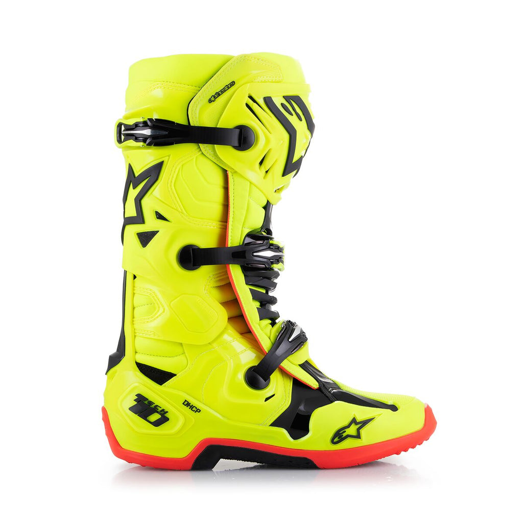 Tech 10s Alpinestars Tech 10 Motocross Boots Yellow Flo Black Red – AT Motocross