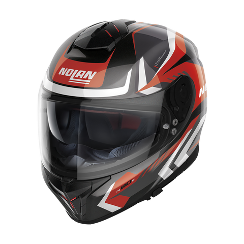 Nolan N80-8 Rumble Black White Red Motorcycle Helmet