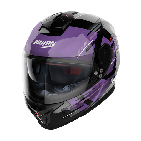 Nolan N80-8 Meteor Black Purple Motorcycle Helmet